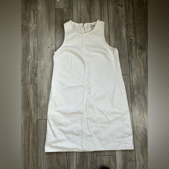 White Denim Shift Dress - Picture 1 of 2